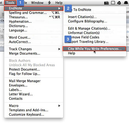 using endnote in word mac